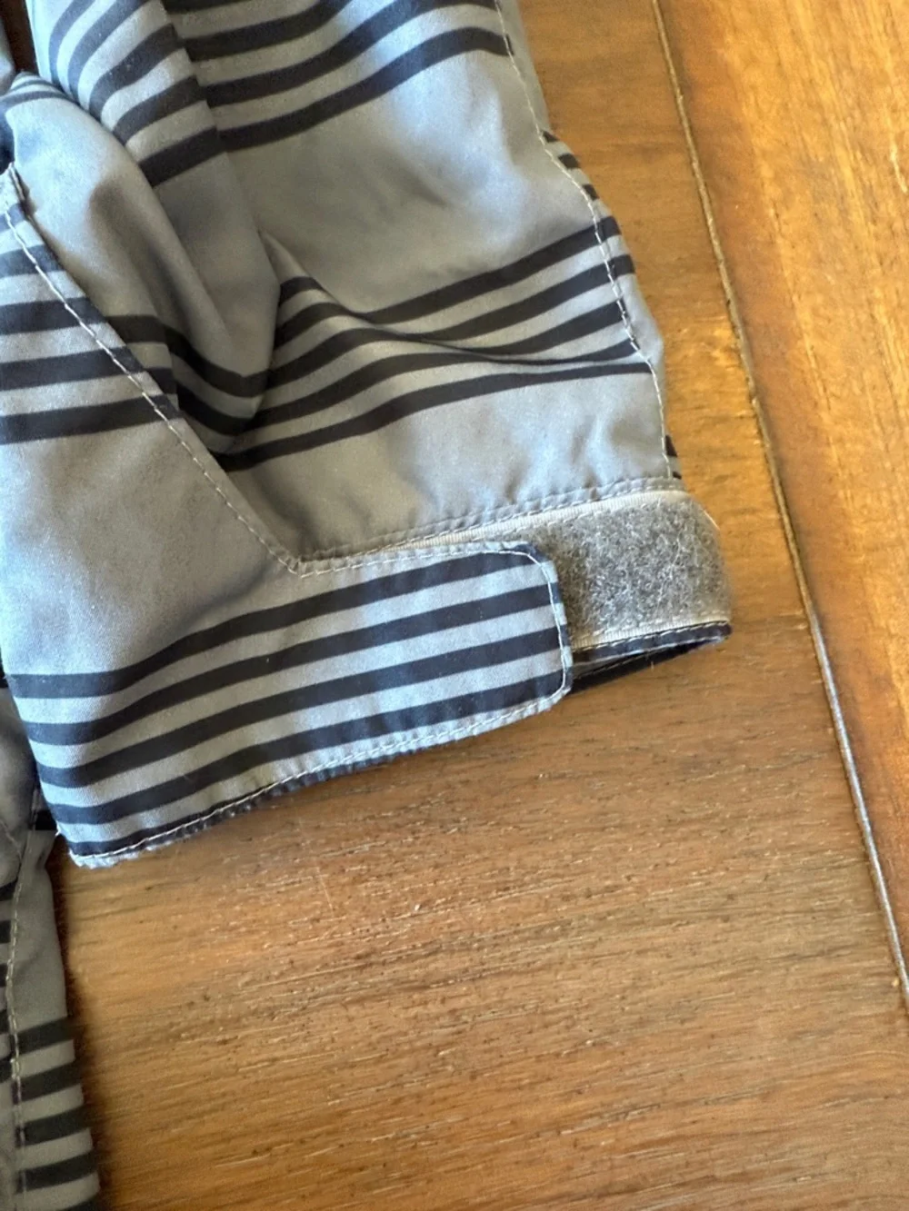 Burton Kids' Dover Gray & Black Striped Hooded Raincoat - NWOT